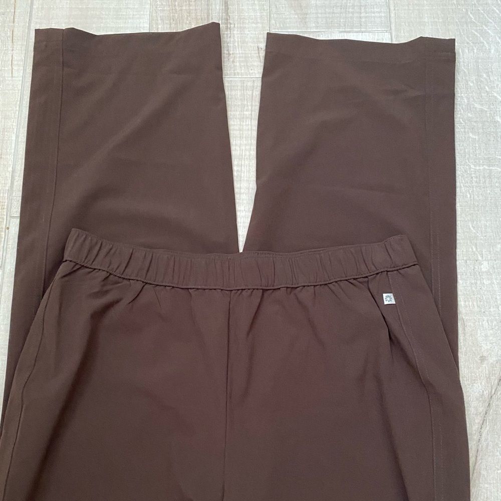 Zenergy By Chico’s Sz 1 Brown Pants Stretch Waist